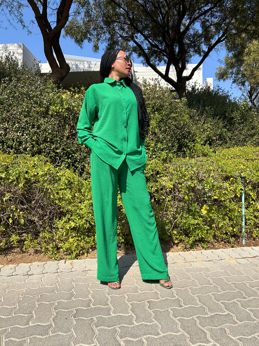 Green Pants and Shirt Set